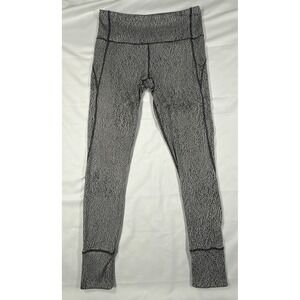 Lululemon Athletica Space Dye High Rise Leggings Black White Static Size 8